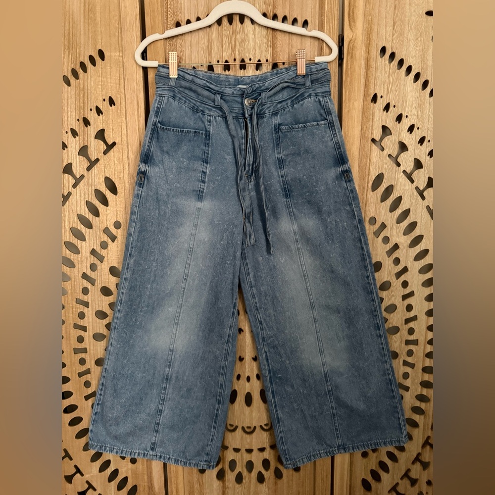 Kensie The Kaya High Rise Wide Leg Ankle Jeans